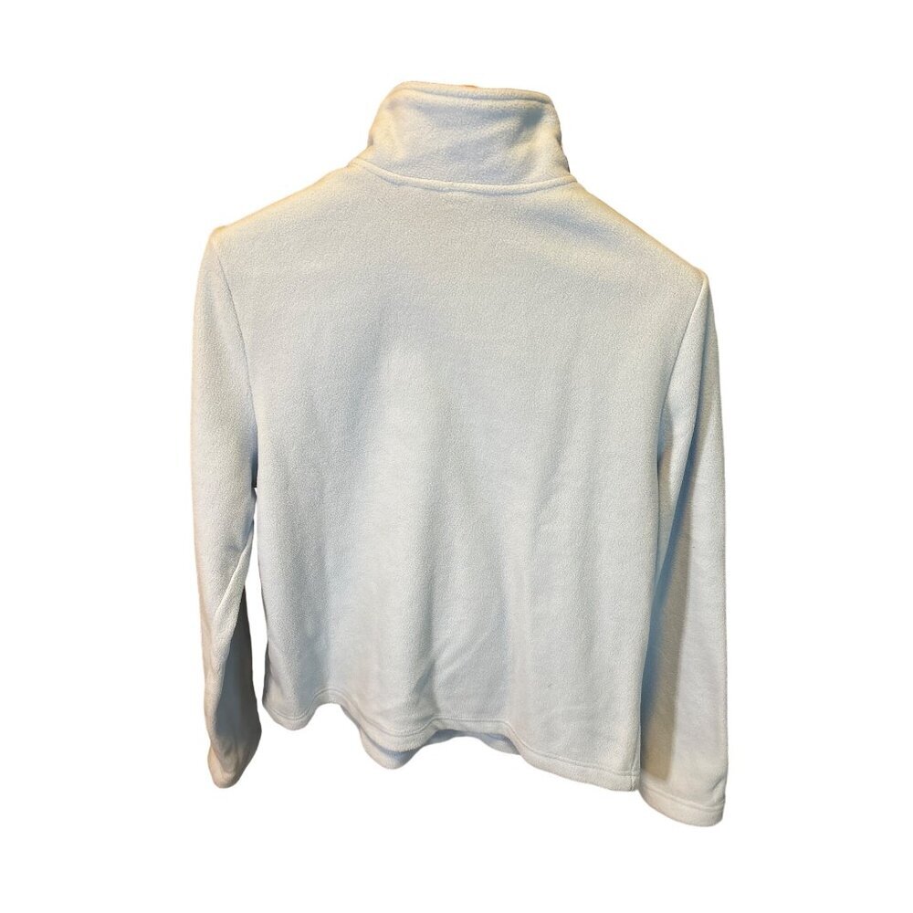 Athletech Light Blue Fleece Pullover Half Zip 100% Polyester Sweater Size L - Picture 2 of 6
